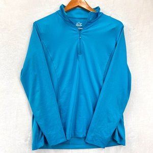 EP Pro Tour Tech Men's Long Sleeve Golf Pullover Activewear Half Zip Blue Size L